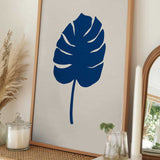 Blue Monstera Leaf