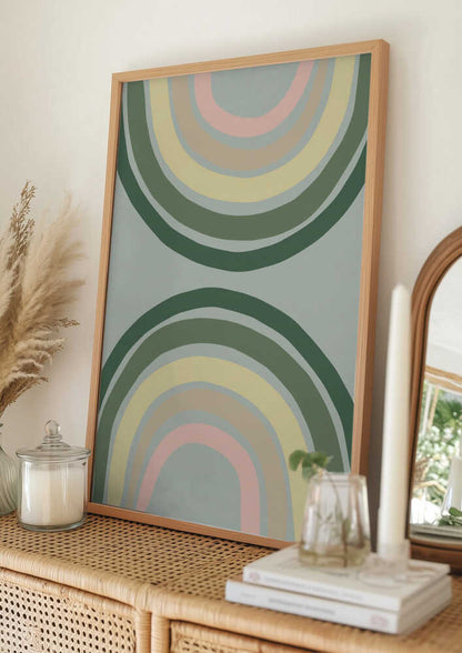 Muted Rainbow Shapes