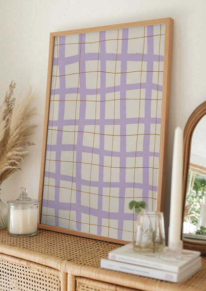 Soft Lavender Grid