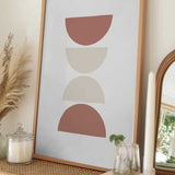 Stacked Half Circles in Earthy Tones