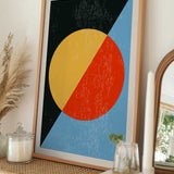 Abstract Color Block Circle