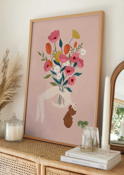 Floating Woman Floral Dream