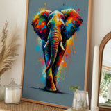 Vibrant Splatter Elephant