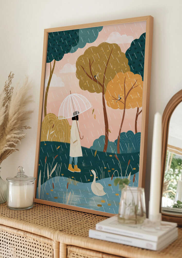Walking In Autumn Rain