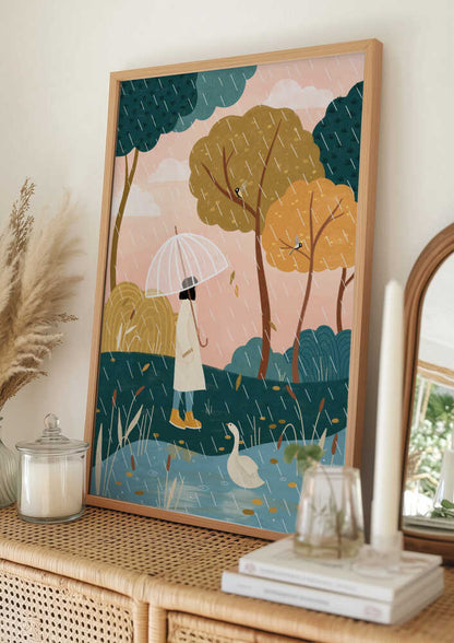 Walking In Autumn Rain