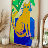 Vibrant Cat Portrait
