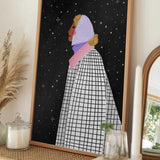 Woman Under Starry Night