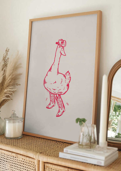 Whimsical Cowboy Goose