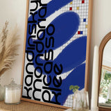 Bold Blue Strokes Grid