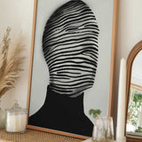 Abstract Striped Face