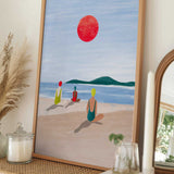 Red Sun Beach Serenity