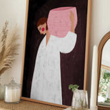 Serene Woman Carrying Basket