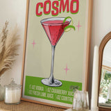 Retro Pink Cosmo Cocktail