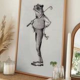 Frog In  Vintage Golf Attire