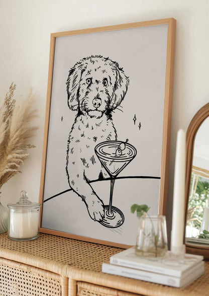 Whimsical Martini Dog