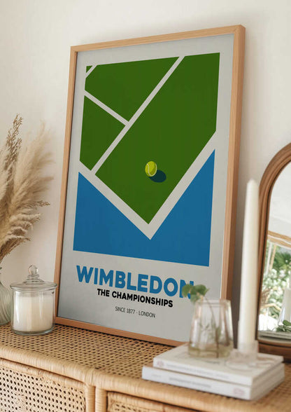 Green Court Tennis Ball