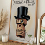 Elegant Champagne Cork Character