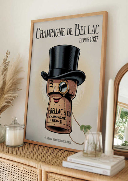 Elegant Champagne Cork Character