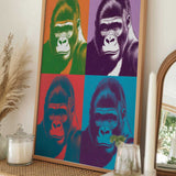 Vibrant Gorilla Pop Art