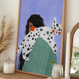 Woman and Spotted Cat