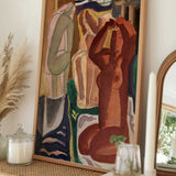 Two Bathing Women and a Bridge Figure 4x5 Clean