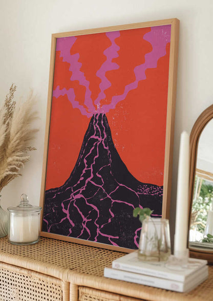 Vibrant Volcano Eruption