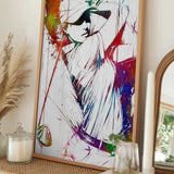 Colorful Golf Swing