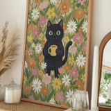 Whimsical Cat Flower Garden