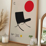 Minimalist Chair Red Circle
