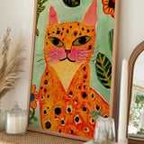 Whimsical Spotted Jungle Cat