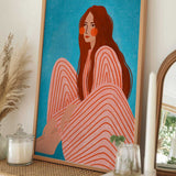 Serene Striped Woman