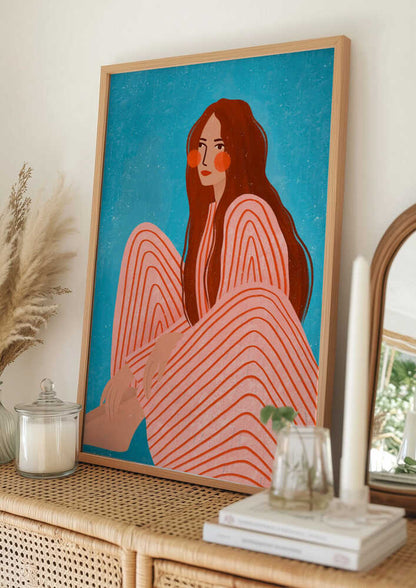 Serene Striped Woman