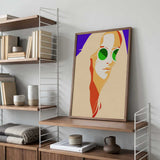 Blonde Girl Green Sunglasses