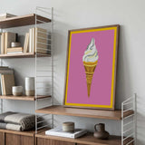 Pink Ice Cream Cone