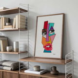 Vibrant Cubist Face