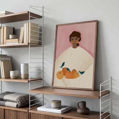 Woman Holding Oranges