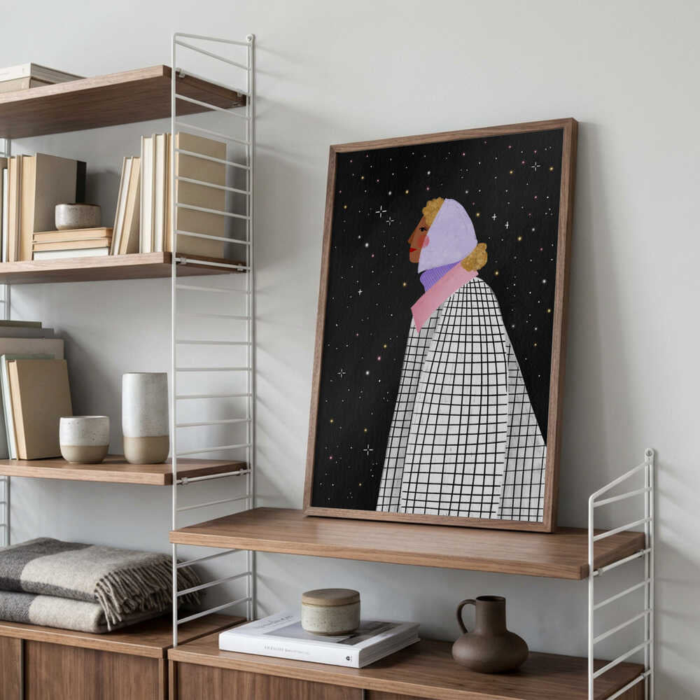Woman Under Starry Night