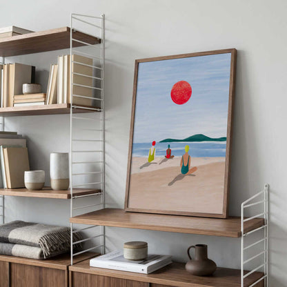 Red Sun Beach Serenity