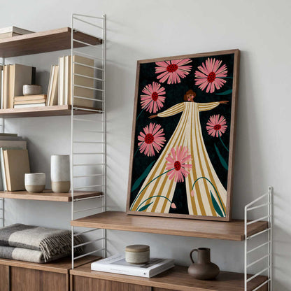 Joyful Woman In Bloom