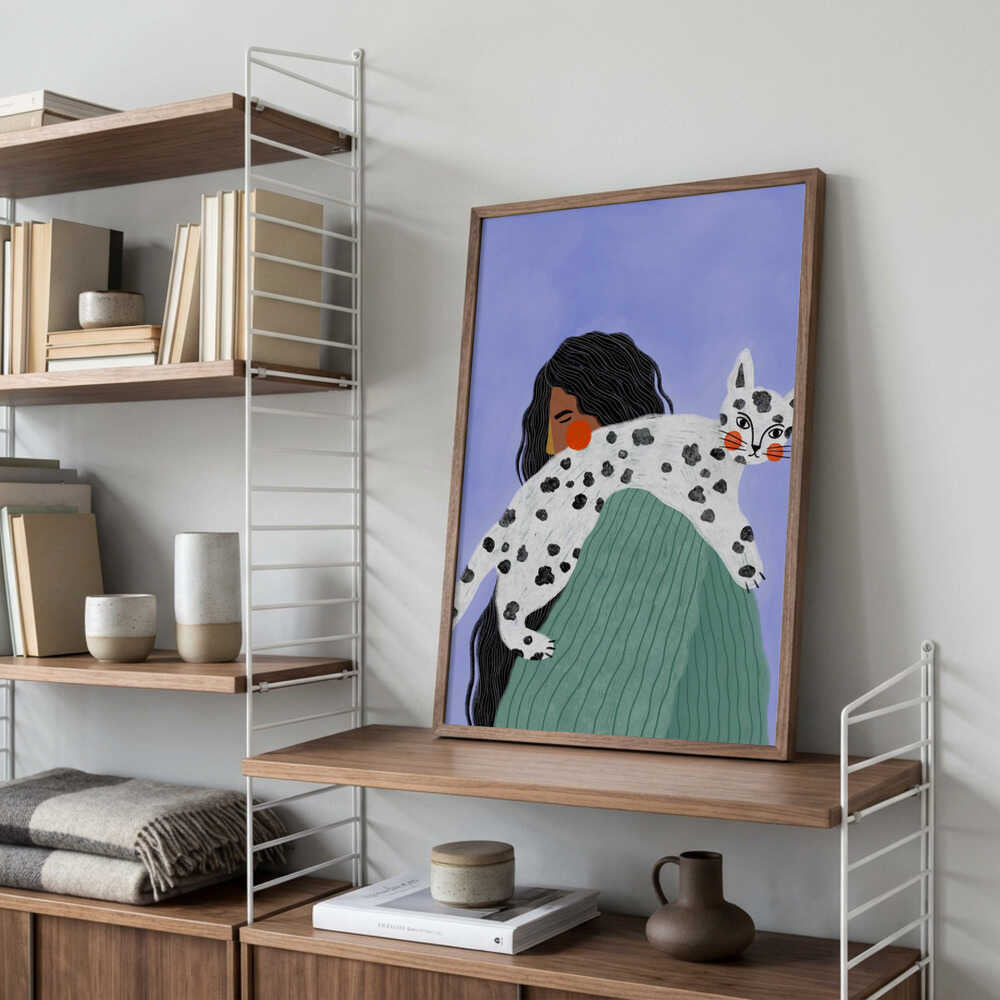 Woman and Spotted Cat