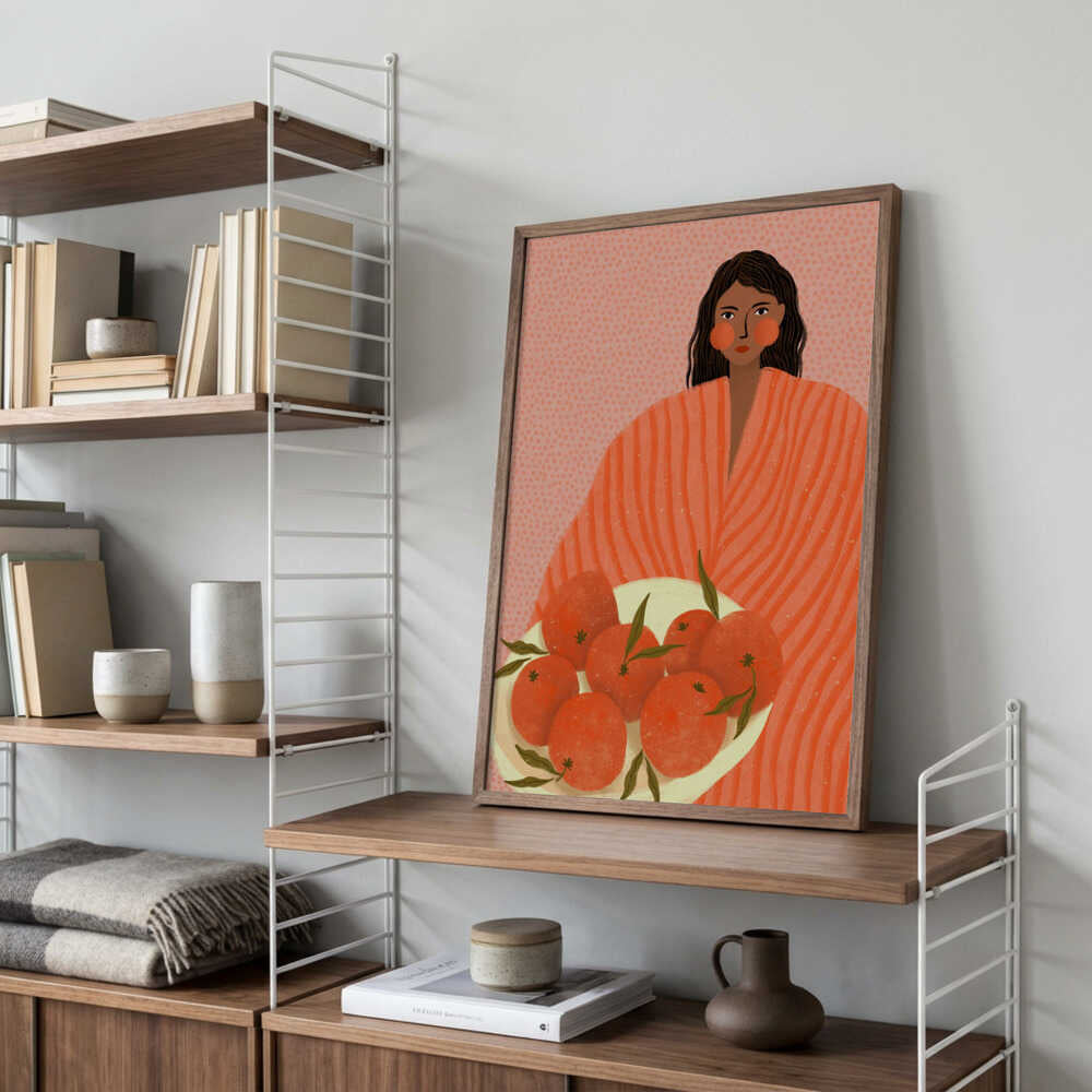 Woman Holding Oranges