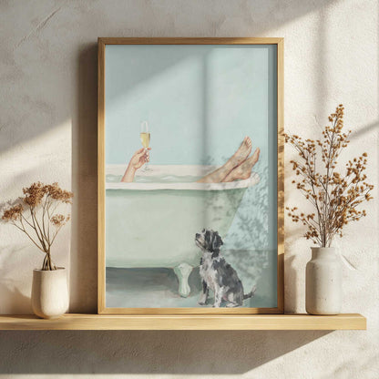 Bath Time Champagne Dog
