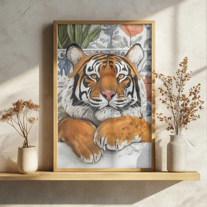 Curious Tiger Bathtime