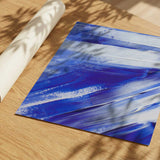 White and Blue Brushstrokes