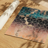 Gold Ombre Geometric Pattern