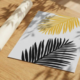 Golden Black Palm Leaves