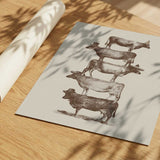 Whimsical Cow Stack