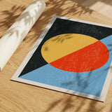 Abstract Color Block Circle