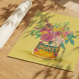 Flowers In a vintage Honey Can