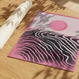 Pink Sun Abstract Horizon